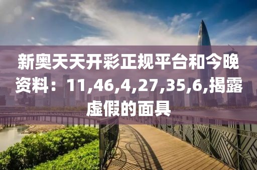 新奥天天开彩正规平台和今晚资料：11,46,4,27,35,6,揭露虚假的面具